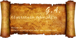 Glattstein Adorján névjegykártya